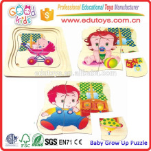 Productos educativos para niños Baby Grow Up Wooden Puzzle Game